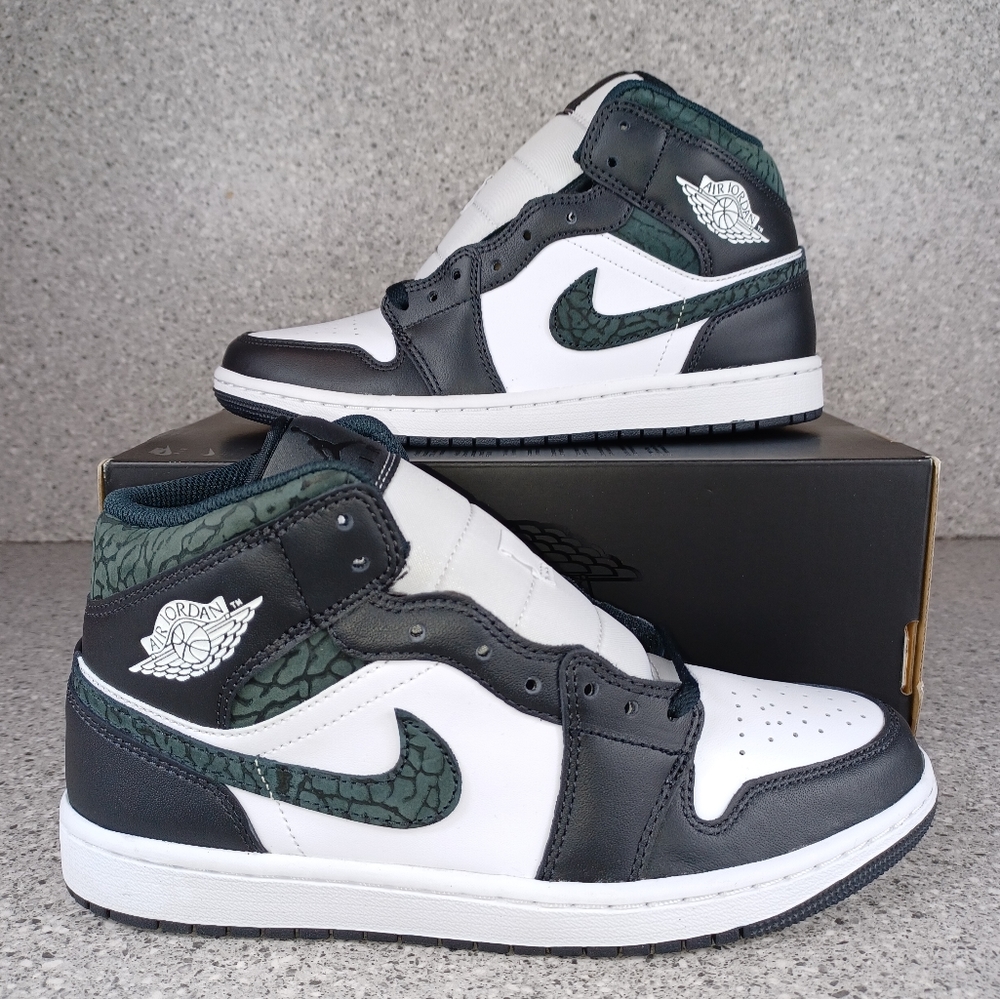 Nike Air Jordan 1 Mid Panda Elephant Sneakers Shoes